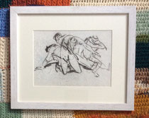 VENDUTO! N.8d DISEGNO SU CARTA - DRAWING ON PAPER (con cornice-with frame) cm 28x34
