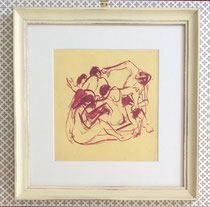 N.4d DISEGNO SU CARTA - DRAWING ON PAPER (con cornice-with frame) cm 33x32