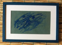 N.21d DISEGNO DU CARTONCINO - DRAWING ON CARDBOARD (con cornice-with frame) cm 31,5x44,5