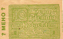 10 Pfennig (Briefmarkennotgeld), Vorderseite