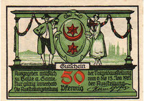 50 Pfennig, einheitliche Vorderseite (Variante 1)