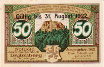 50 Pfennig (gültig bis 31. August 1922), Vorderseite