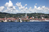 Überlingen,  Promenade vom See aus gesehen 190608-002 