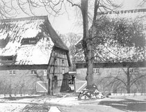 Dezember: Einfahrt zum Bauhof Winter 1936