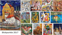 Kunstkalender 2017, Deckblatt und Teilansichten der Innenblätter