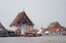 Aussicht vom Chao Phraya Fluss, Bangkok