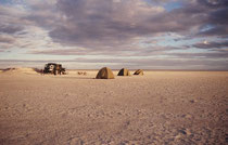 Die Makgadikgadi-Salzpfannen (sprich: Machadichadi) sind - neben der Etosha-Pfanne - die grössten Salzpfannen Afrikas. An der Stelle der heutigen Makgadikgadi-Salzpfannen war früher ein etwa 60000 km² grosser See mit einer Tiefe von bis zu 30 m. 