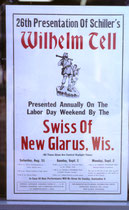 Jedes Jahr, seit 1938, am Labour Day Wochenende führen die „Swiss of New Glarus“ Schillers Wilhelm Tell auf. 2016 also zum 79. Mal.