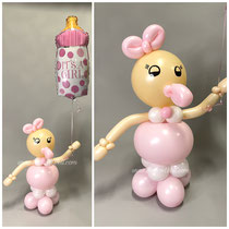 Luftballonfigur "BABY" Preis: 18,00€ + Folienballon
