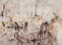 o.T. (Erde), 2014,200x145cm, Leimfarbe auf Leinwand