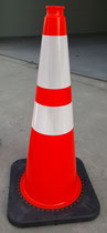 PVC soft cone 28inches with two HI Prismatic tape