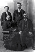 Mary Alice (Elias), William Berg and their sons Leroy and Myron