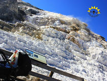 Die Palette Springs-Terrasse bei Mammoth Hot Springs im Yellowstone Nationalpark.