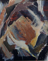 230  //  "Hoffnung im Dunklen" (düster, Bewegung bedrückt mit Lichtblicken) //  2000  //  Acryl auf Baumwolle  //  100x80cm
