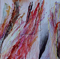 314  //  "Menschengruppe 7"  //  2003  //  Aquarell  //  40x40cm