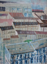 442  //  "Stadt von oben" (Hamburg)  //  2013  //  Acryl  //  80x60cm