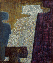 22  //  "Menschen" oder "Wie fassbar ist der Mensch?"  //  vor 1960  //  Öl auf Jute  //  60x50cm