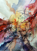 258  //  "Spinnennetz"  //  2002  //  Aquarell  //  70x50cm