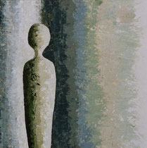 339  //  "Allein II"  //  2005  //  Öl auf Papier  //  40x40cm