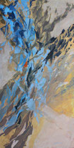 419  //  "Blaubewegung auf Ocker"  //  2011  //  140x70cm