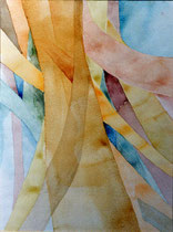 260  //  "Bänder4" (zart)  //  2002  //  Aquarell  //  70x50cm