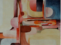 228  //  "Komposition mit Halbkreisen"  //  1999  //  Aquarell  //  50x70cm