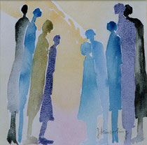 333  //  "Das Gerücht"  //  2005  //  Aquarell  //  30x30cm