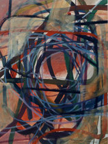 55  //  "Vergitterung I"  //  1969  //  Öl auf Hartfaser  //  80x60cm