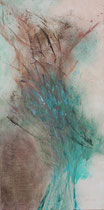 423  //  "Flirrende Farbbewegung"  //  Acryl  //  140x70cm