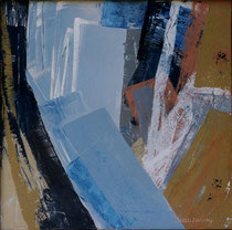 244  //  "Dritte Vertikale"  //  2001  //  Acryl auf Baumwolle  //  40x40cm