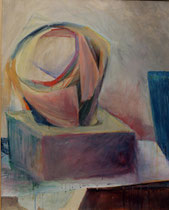 218  //  "Aufbauten" (Trier)  //  1998  //  Acryl auf Baumwolle  //  100x80cm