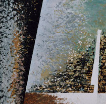 337  //  "Figur gegen Wand II"  //  2005  //  Öl auf Papier  //  40x40cm  //  unverkäuflich