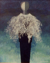 15  //  "Frau mit Schleier"  //  1960  //  Öl auf Jute  //  60x50cm