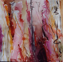 315  // "Meschengruppe 8"  // 2003  //  Aquarell  //  40x40cm