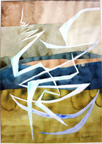 381  //  "Linie II"  //  2009  //  Aquarell  //  70x50cm