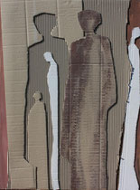 306  //  "Aussen-Innen"  //  2003  //  Wellpappe + Acryl  //  80x60cm