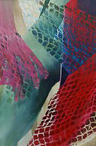 254  //  "Vernetzung"  //  2002  //  Acryl auf Baumwolle  //  120x80cm