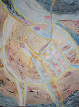 441  //  "Stadtplan Amsterdam"  //  2013  //  Acryl  //  80x60cm