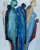238  //  "Figuren 2"  //  2000  //  Acryl auf Baumwolle  //  100x80cm