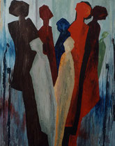 239  //  "Figuren 4"  //  2001  //  Acryl auf Baumwolle  //  100x80cm
