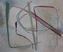 391  //  "Farbe weiß I" oder "Weiß läuft aus"  //  2009  //  Acryl/ Struktur  //  50x60cm