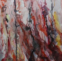 408  //  "Vereint?"  //  2010 //  Aquarell  //  40x40cm
