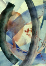 158  //  "Es kommt plötzlich - und begleitend"  //  1996  //  Aquarell  //  95x75cm