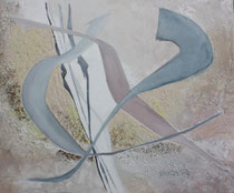 392  //  "Farbe weiß II" oder "Weiß dringt ein"  //  2009  //  Acryl/ Struktur  //  50x60cm