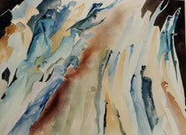 88  //  "Aufbegehren"/ "Ohnmacht"/ "Bruderzwist"  //  1992  //  Aquarell  //  75x95cm