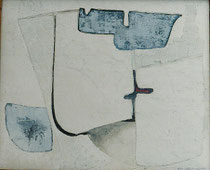 17  //  "Strukturbild I"  //  vor 1960  //  Sand-Ölfarbe-Binder auf Jute  //  50x60cm