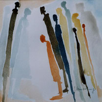 332  //  "Verwunderung"  //  2005  //  Aquarell  //  30x30cm