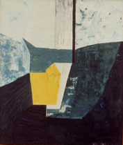 25  //  "Gelb"  //  vor 1960  //  Öl auf Jute  //  60x50cm