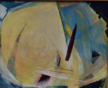 266  //  "gelb-blau"  //  2000  //  Acryl auf Hartfaser  //  50x60cm