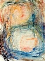100  //  "Zwei" oder "Verberge den Regenbogen"  //  1995  //  Aquarell  //  95x75cm